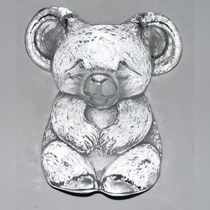 Vintage Royal Krona Full Lead Crystal Koala Bear Paperweight, Sweden, 5.25” EUC